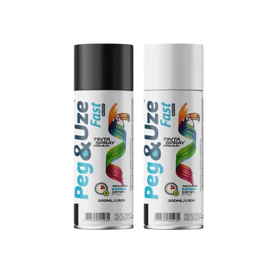Tinta Spray Uso Alta Temperatura Fosco 300ml Peg&Use Etaniz
