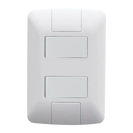 Interruptor Duplo Tecla Simples 6A Branco Aria Tramontina