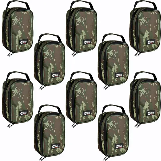 Kit 05 ou 10 Bolsas Porta Carretilha Para Pescador Organizar Equipamentos De Pesca Necessaire