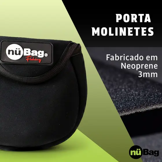 Kit 1 a 5 Porta Molinetes Neoprene Nü Bag Case Proteção Pesca Acessório Pesca Capa Protetora