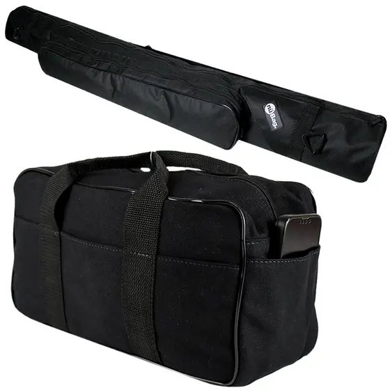 Conjunto Para Pesca Bolsa Espaçosa Com Compartimentos + Porta Varas Organizador Pescaria Promoção