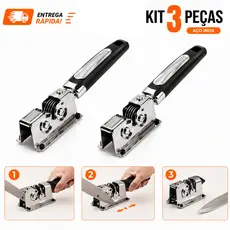 Kit de 4 até 1 Amolador Afiador De Facas De Tesouras Aço Inox Profissional Casa Cozinha Afiador de Faca