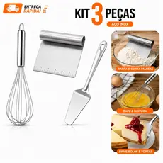 Batedor De Ovo De Aço Inox Espatula De Bolo Espatula Tubular Pra Cozinha Restaurante Casa
