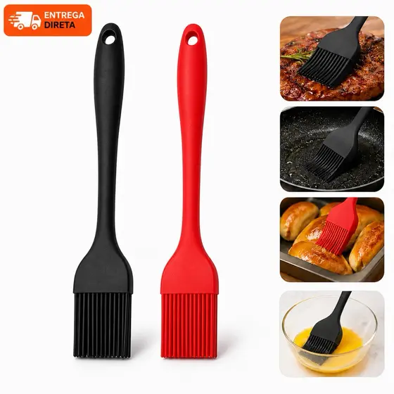 Pincel Culinário Silicone Pincelar Cozinha Untar Forma Confeitaria