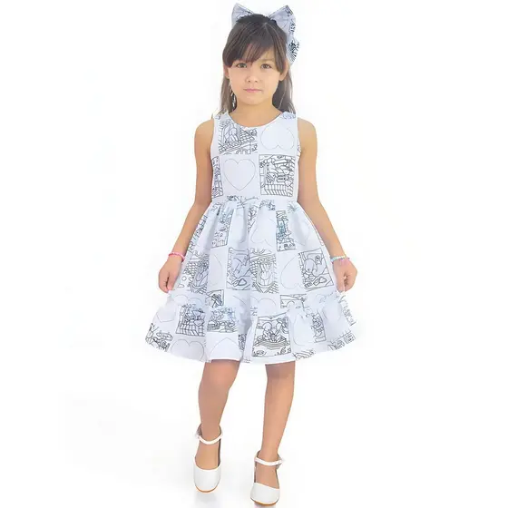 Vestido para Colorir: Moda Criativa Inspirada em Livros de Desenhos
