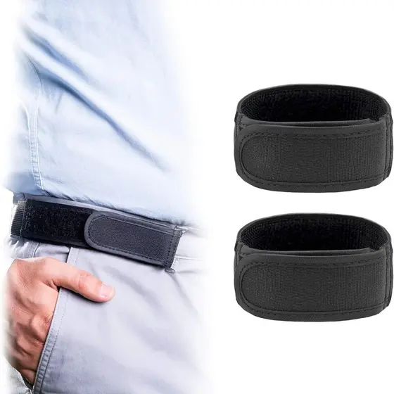 2 Peças Cinto Elástico Masculino Sem Fivela, Versátil para Calça Jeans, Estilo Casual Simples