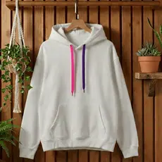 Blusa De Frio Moletom Canguru Branco ATL Cordões Roxo e Rosa Estampado Inverno Frio Volta as aulas