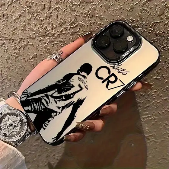 Anti-impacto silicone Capinha capa Fosco Cristiano Ronaldo para IPhone XR 11 12 13 14 15 16 17 PRO MAX 14 15 16 PLUS