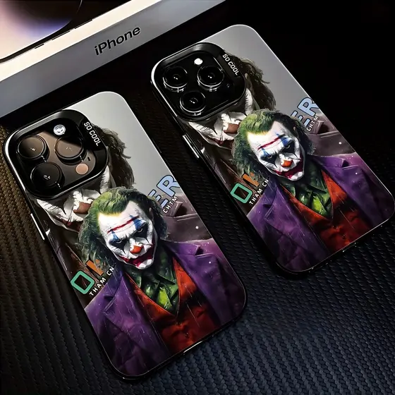 Anti-impacto silicone Capinha capa Fosco palhaço de horror para IPhone XR 11 12 13 14 15 16 17 PRO MAX 14 15 16 PLUS