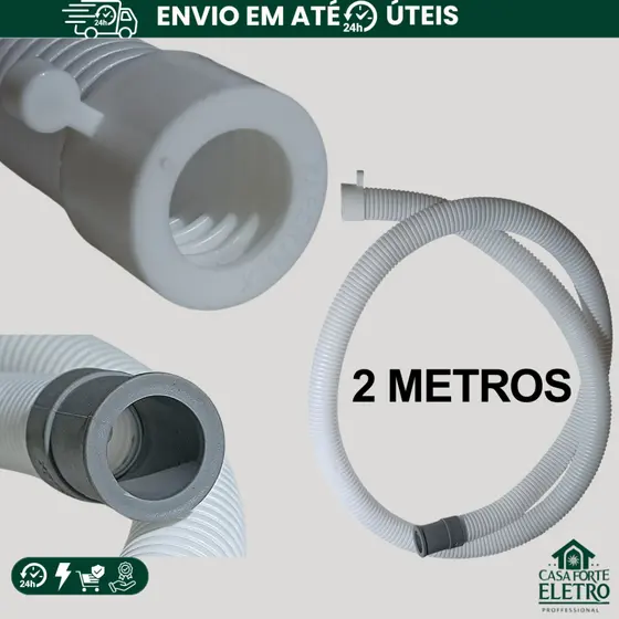 Mangueira  2 Metros drenagem de Água para Tanquinho - Mueller Arno e Colormaq