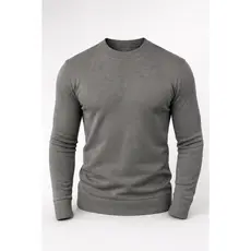 Blusa Masculina Lisa de Frio Suéter de Tricot Inverno Gola Redonda Básica Tam. M G GG