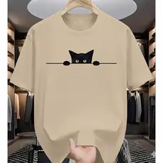 Camisa Camiseta GATO Lançamento Premium Estilosa Confortavel Elegante  Gola Redonda 100% Algodão