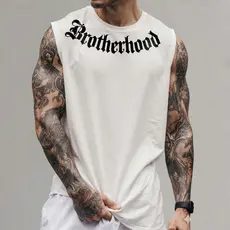 Regata Oversized Machão Camiseta Camisa Brotherhood Streetwear Algodão Cavada Longline