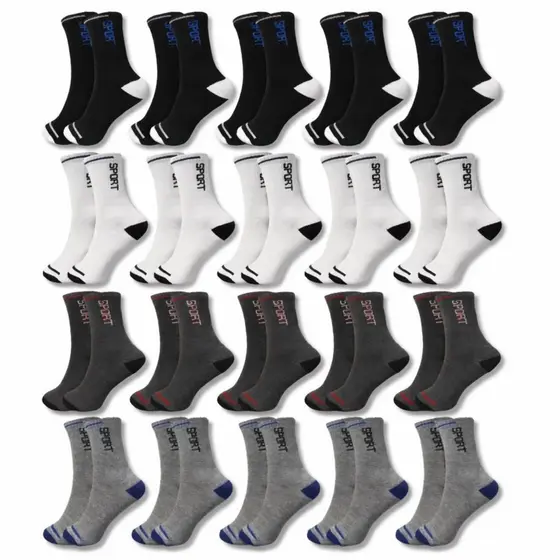 kit 12 pares de meias cano longo masculina vários modelos cano curto soquete feminina unissex