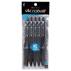 Caneta esferográfica piloto à base de óleo Acroball 0,7 preta 5 peças PBAB75F5BB [Enviado diretamente do Japão]