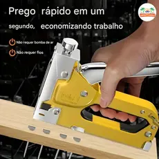 Grampeador de Alta Resistência para Tapeceiro + 600 Grampos Inclusos