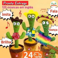 Cacto Brinquedo Falante Dançante Músicas Repete Falas Presentes Infantis Natalinos