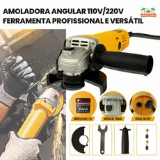 Esmerilhadeira Angular 900W – Alta Potência para Cortes e Lixamento
