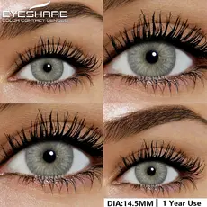 1 Par De Lentes De Contato Coloridas ESTONIA Grey Com Estojo Para Uso Anual Envio Do Brasil Rápido
