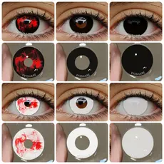 Lentes De Contato Coloridas Para cosplay EYESHARE Acessórios De Anime , Macias De Halloween Loucas Perfeitas Festas Verm
