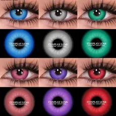 Lentes De Contato Coloridas cosplay Rosa Loucas De Halloween 1 Par