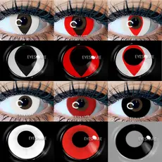 Lentes De Contato Coloridas De Halloween Loucas Para Olhos cosplay Alunos De Beleza Coloridos Com Estojo Transporte Rápi