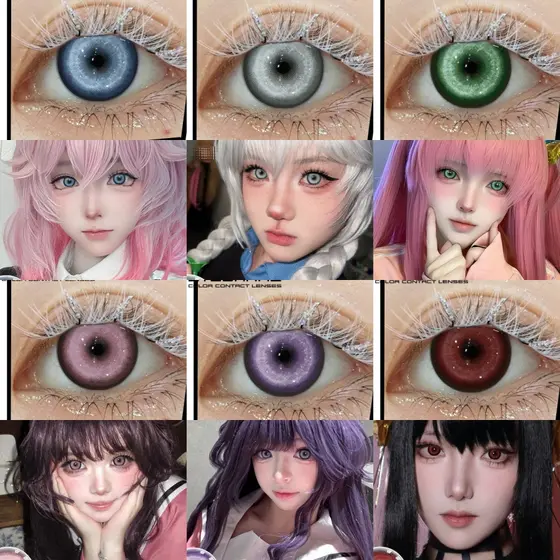 1 Par De Lentes De Contato Coloridas Para Olhos , Envio Rápido Do Brasil , cosplay , Acessórios De Anime , Maquiagem Os