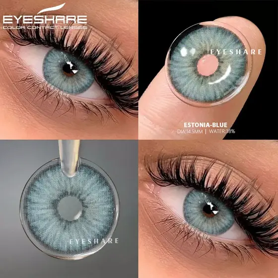 EYESHARE Lentes De Contato Coloridas Da Moda Azul Para Olhos , Envio Rápido Do Brasil , Lindos Alunos