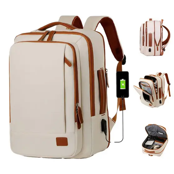 Mochila Grande 4 Em 1 Com Carga Rápida USB -Mochila Compatível Laptop