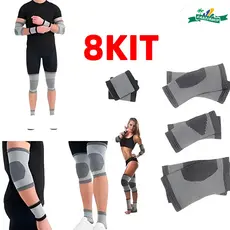 Kit de Fitness 8 em 1, protetor de equipamentos esportivos, joelheiras, cotoveleiras, almofadas de tornozelo, travesseir