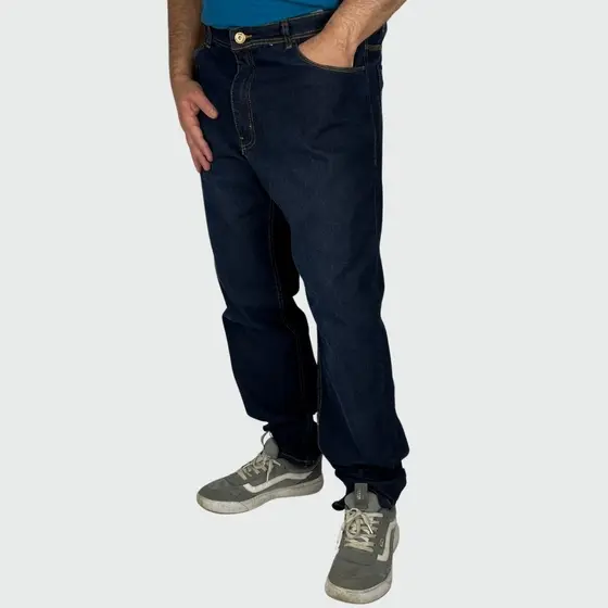 Calça HD Jeans Slim Preto Azul