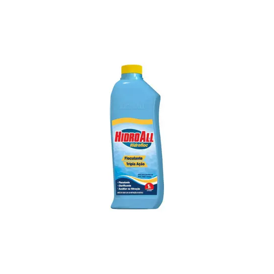 Clarificante Hidroall Hidrofloc 1L Auxiliar de Filtragem para Piscinas