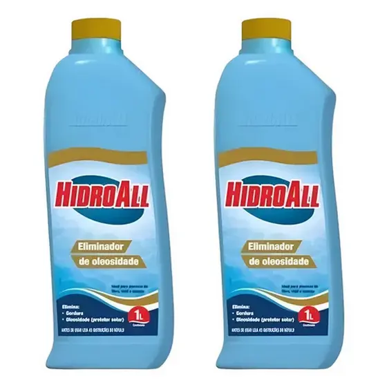 Kit 13 Hidroall Eliminador de Oleosidade 1L – Tratamento para Piscinas