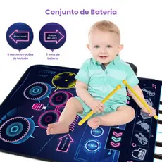 Tapete Musical Custom Kids Educativo Interativo Infantil Bebê diversos Sons seguro 80x35