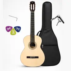 Violão Alpha classico com bag capotraste palheta corda de nylon para iniciantes