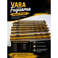 Vara de Pesca Ottoni Fujiyama – 40% Carbono -  Vários tamanhos