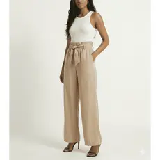 Calça Pantalona Feminina Flare Wide Leg Viscose Confortável Com Cinto E Bolso Blogueira Soltinha