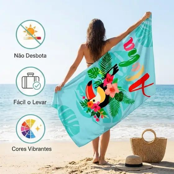 Toalha De Banho Praia Piscina Mar Verão Diversas Estampas