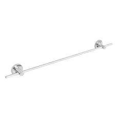 Porta Toalha De Banho Cromado Elegance Kitbras Cor Prateado