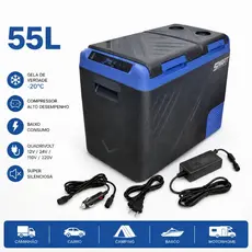 Geladeira Portátil 55L Quadrivolt Camping, Caminhão, barco, motorhome, Lanchas, Praia. pesca