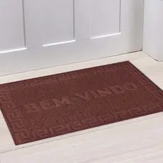 Tapete Bem Vindo Emborrachado Antiderrapante Porta Entrada