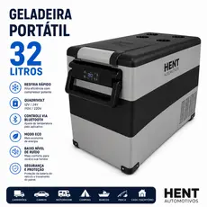 Nome do Produto Geladeira Portátil Automotiva 32 L Quadrivolt APPFreezer Carro Caminhão Viagens