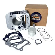 Kit Cilindro Completo + Pistão Para Honda Biz 125 Injetada 2009 A 2017 Std Hwg