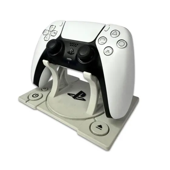 Suporte Controle PS5 PS4 Formato PS1 Retro | Impressão 3D | Base Porta Controle PlayStation