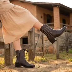Bota Texana Bordada Country Sao Joao Rodeio Festa Junina Peao