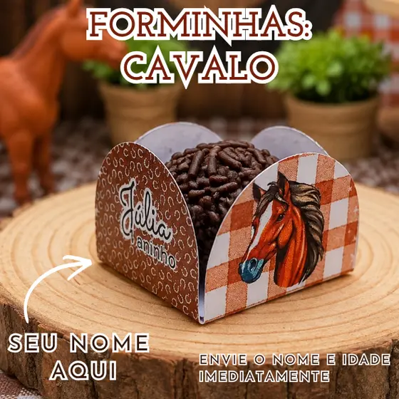 Forminhas Personalizada 24/50/70/100 – Tema Fazendinha Aquarela, kit festa- ENVIO IMEDIATO