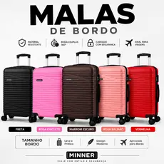 Mala de viagem 3 TAMANHOS Qualidade PREMIUM ABS Rígida Super Resistente Rodinhas 360 Mala Bordo Média Grande