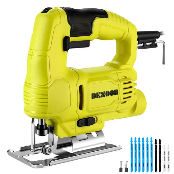 Serra Tico Tico 550w Com 6 Velocidades Variáveis Ângulo De Inclinação 45° Função Soprador Desoon