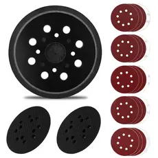 Lixas de Disco 125MM Com 2 Suportes Em Eva 15pcs Lixas Velcro Kit Para Lixadeira Orbital Profissional Desoon