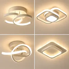 Lustre LED de Teto 3 Cores Bivolt 110-220V Moderno para Sala Quarto Cozinha Corredor